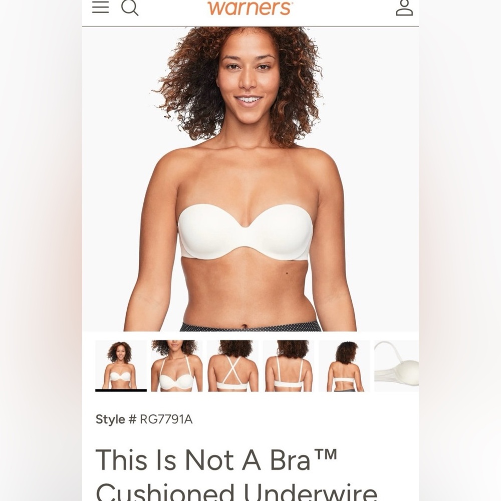Brand New Warners This Is Not A Bra™ Cushioned Underwire Convertible - 36B